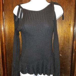 Cold Shoulder Black Top